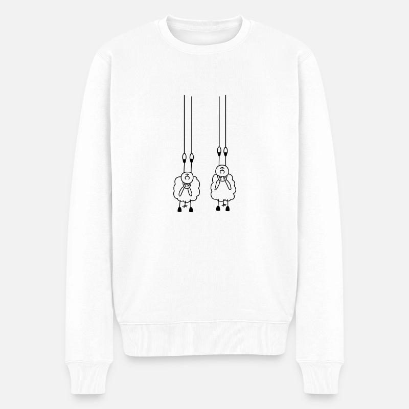 Moutons sur les anneaux - Pull Premium bio Homme - blanc