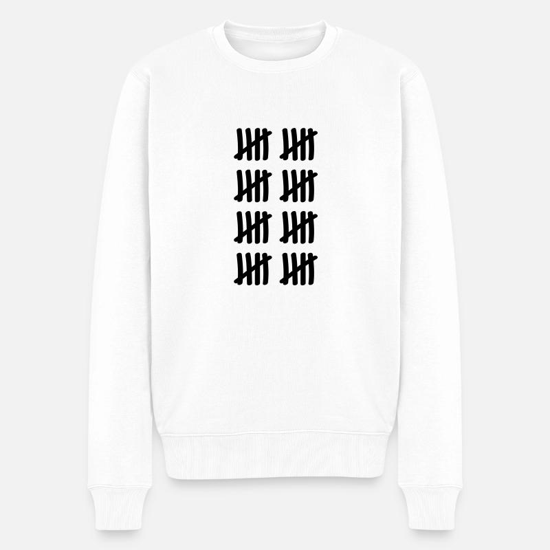 40_stripes_ay1 - Pull Premium bio Homme - blanc