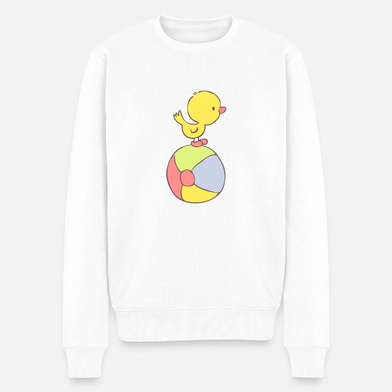 Duckling on beach ball - Pull Premium bio Homme - blanc