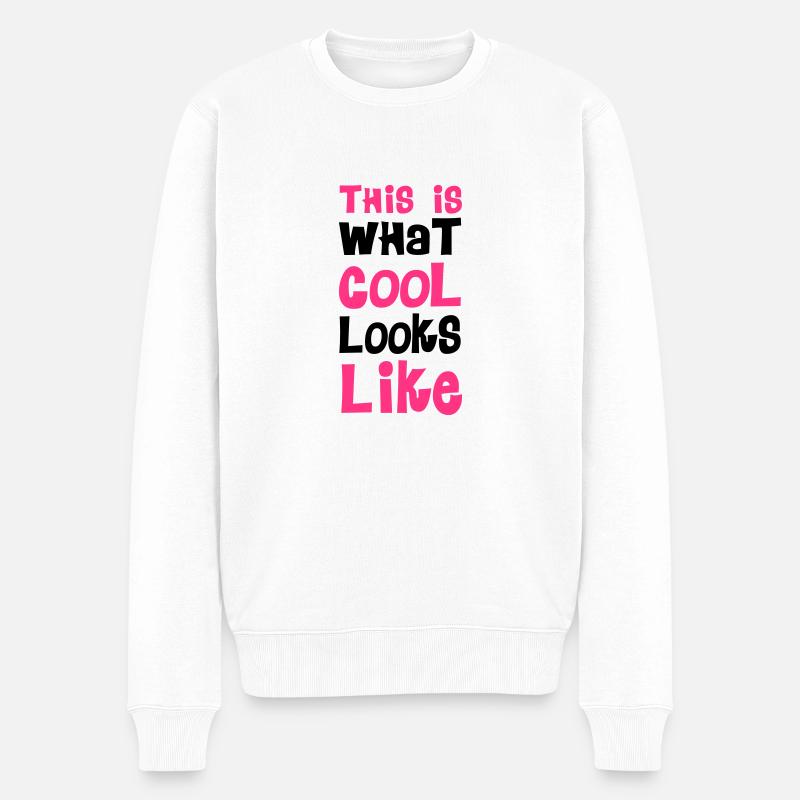 Cool - Männer Premium Bio Pullover - Weiß