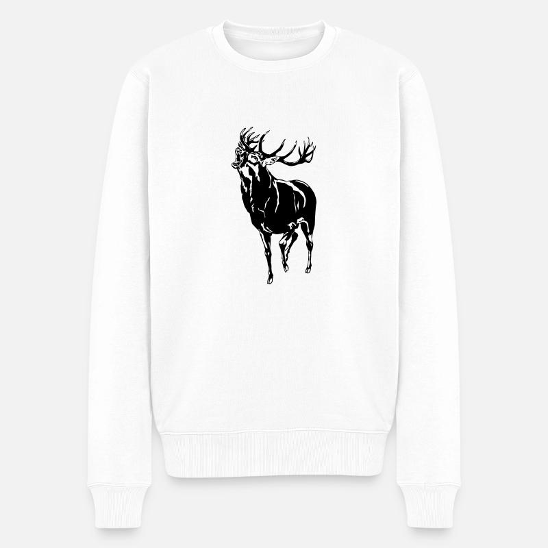 Deer - Pull Premium bio Homme - blanc