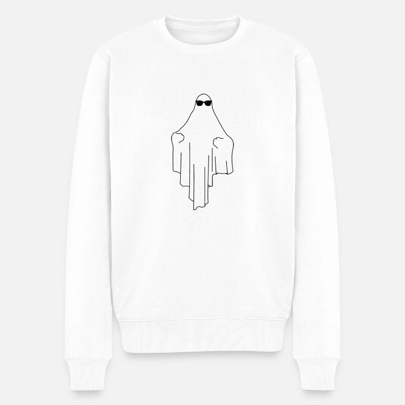 Cool GHOST - Pull Premium bio Homme - blanc