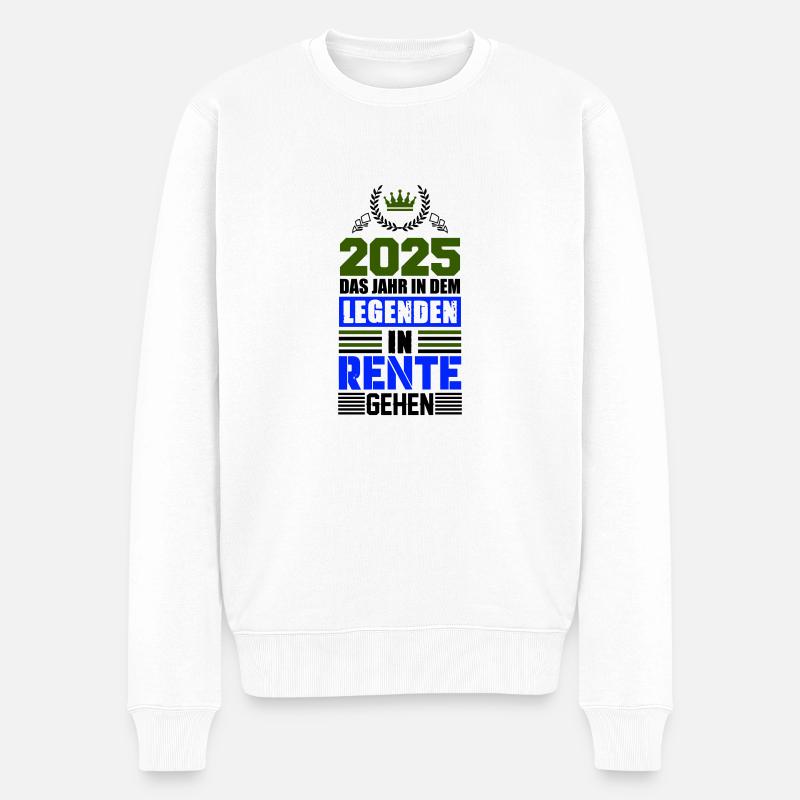 rente 2025 legenden - Männer Premium Bio Pullover - Weiß