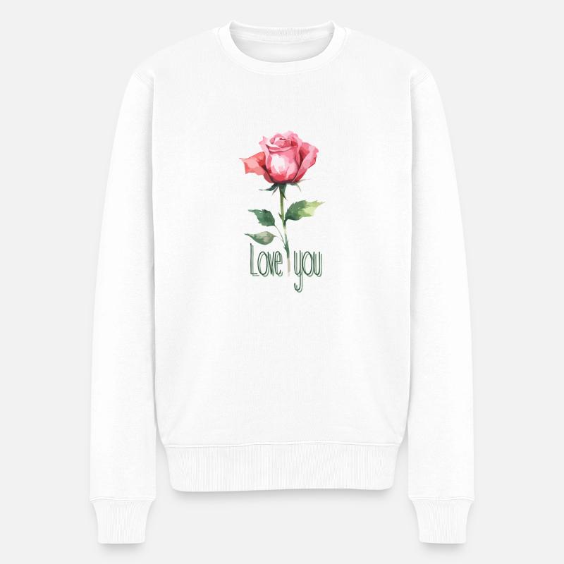 Je t’aime - Pull Premium bio Homme - blanc