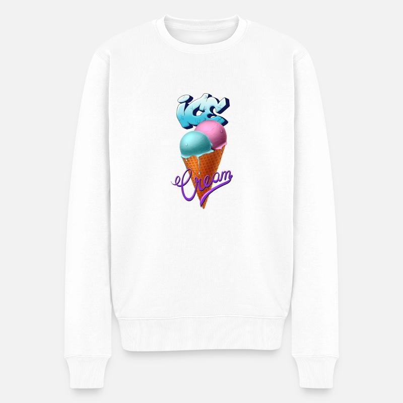 Glace - Pull Premium bio Homme - blanc