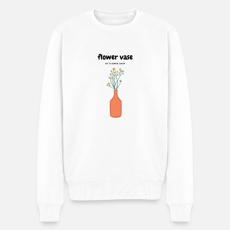 Vase à fleurs - Pull Premium bio Homme - blanc
