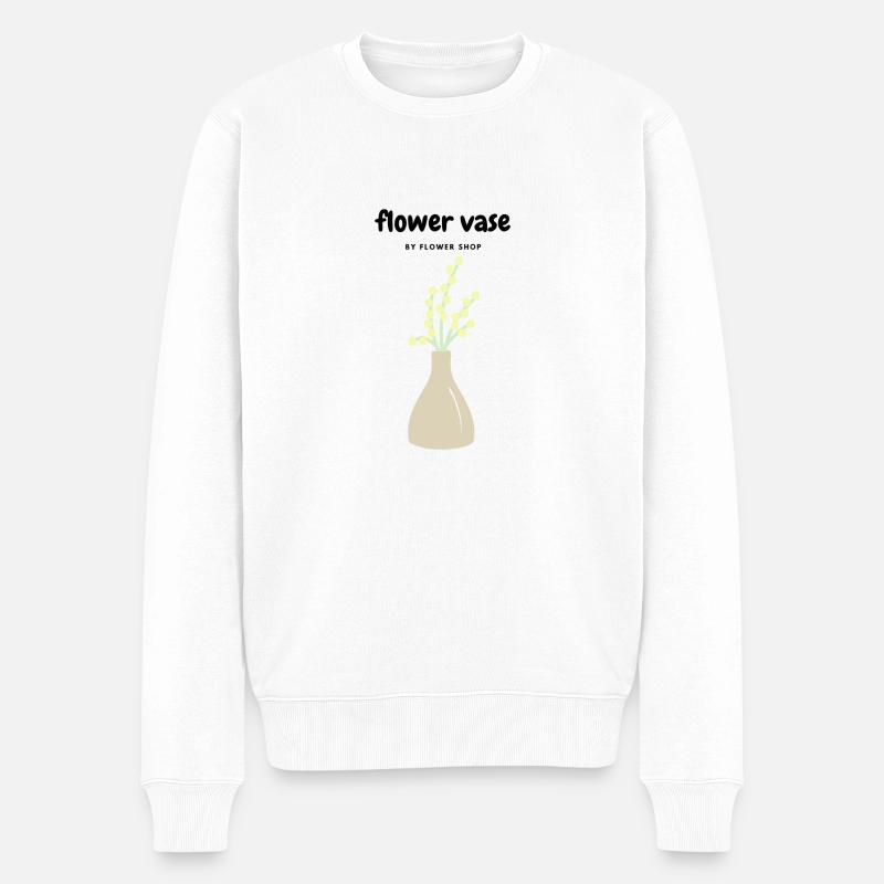 Vase à fleurs - Pull Premium bio Homme - blanc