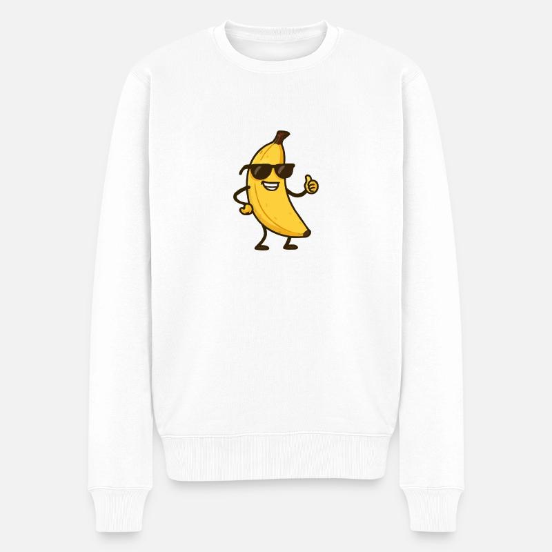 Bande dessinée banane - Pull Premium bio Homme - blanc