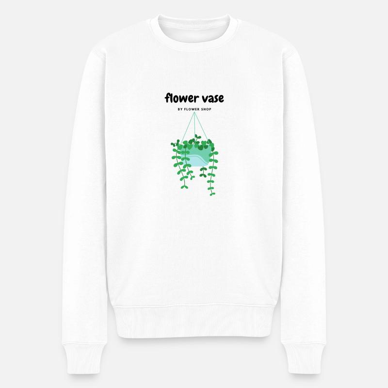 Vase à fleurs - Pull Premium bio Homme - blanc