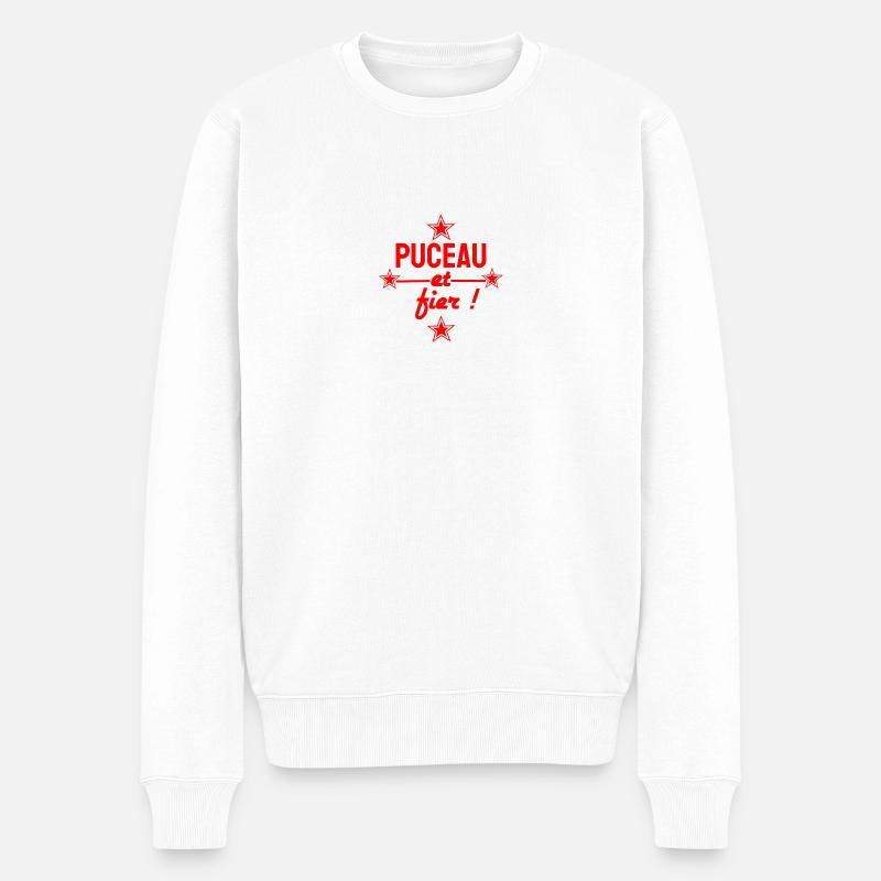 Jungfräulich und stolz - Männer Premium Bio Pullover - Weiß