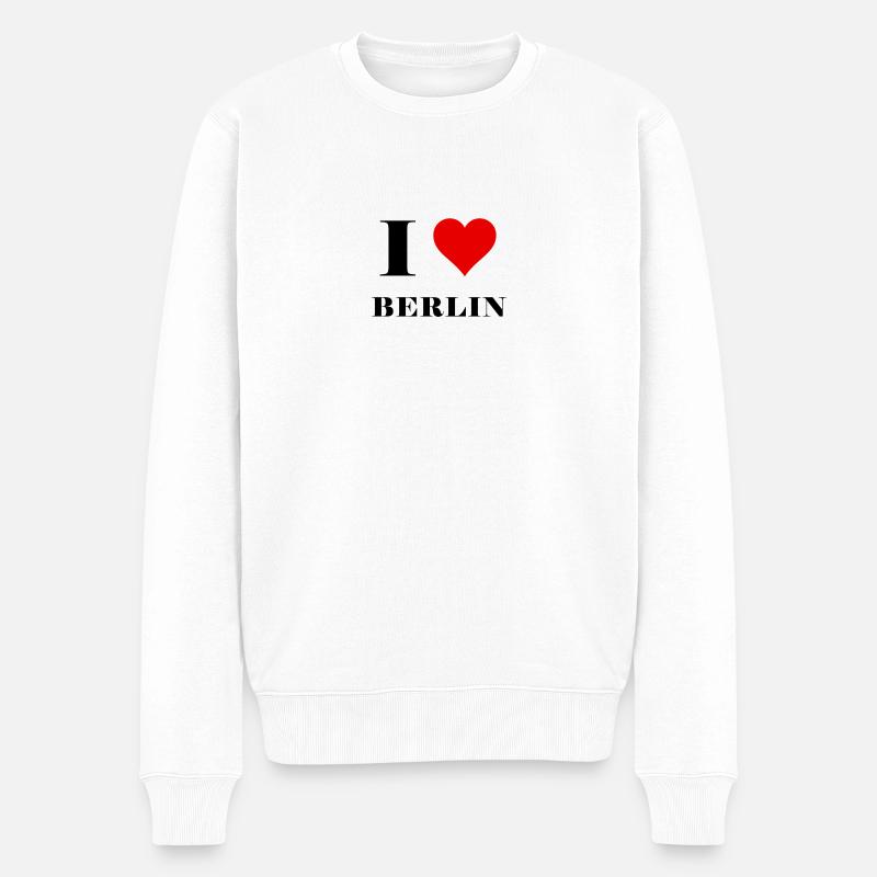 I Love Berlin - Pull Premium bio Homme - blanc