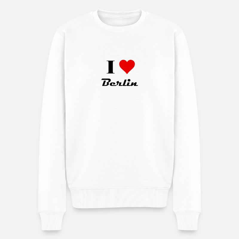 I Love Berlin - Pull Premium bio Homme - blanc