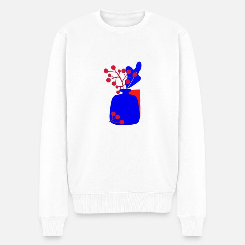 Moderne Weihnachtsillustration - Männer Premium Bio Pullover - Weiß