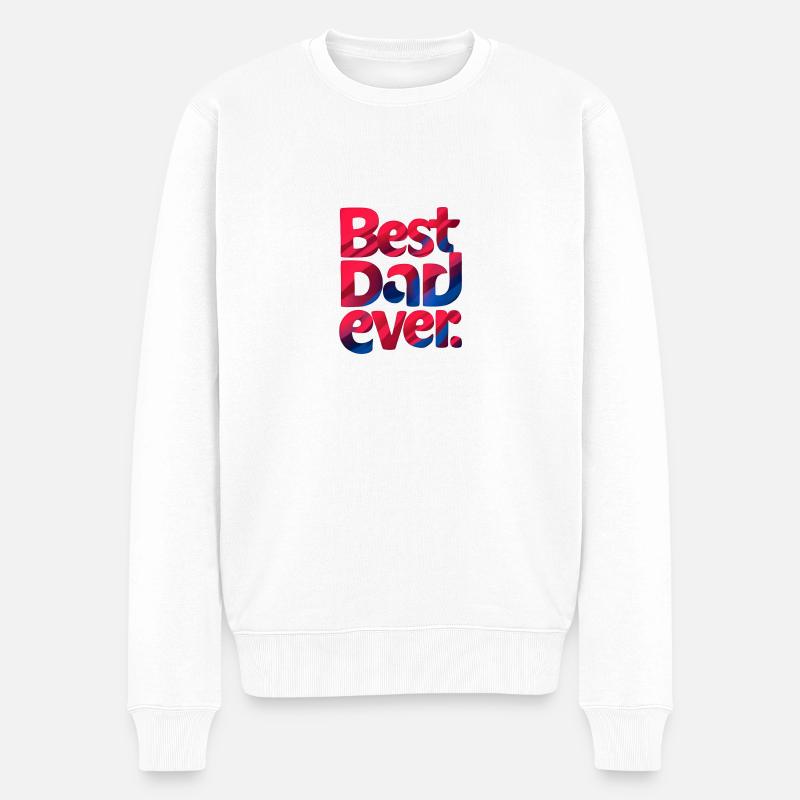 Meilleur papa de tous les temps - Pull Premium bio Homme - blanc