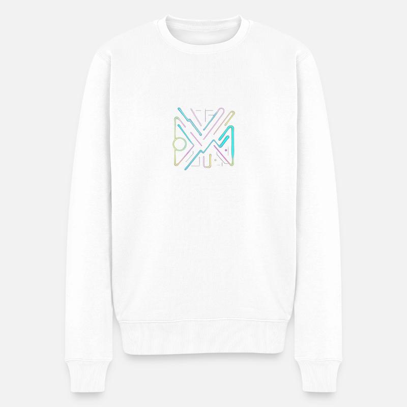 Neon - Männer Premium Bio Pullover - Weiß
