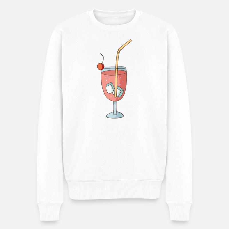 Drink - Männer Premium Bio Pullover - Weiß
