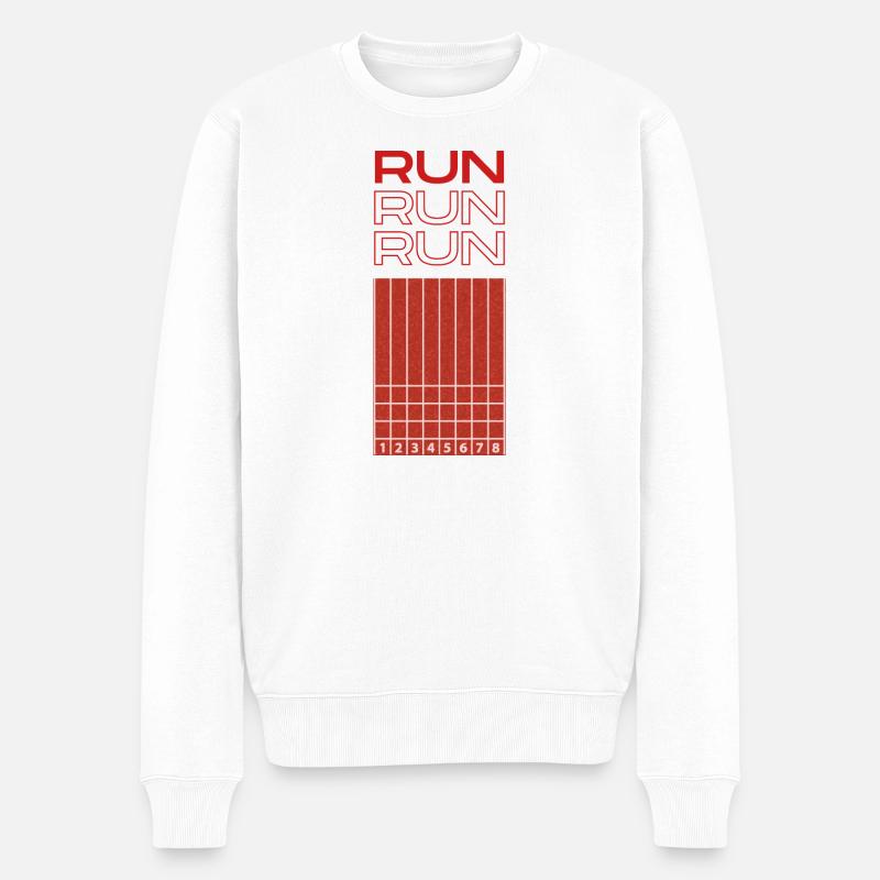 Course de course de course sport cadeau pour les athlètes - Pull Premium bio Homme - blanc