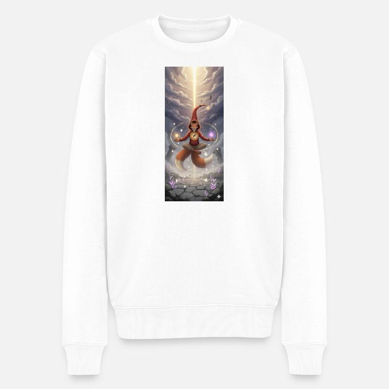 Fox Magic in the Light Path - Men's Premium Organic Jumper - white