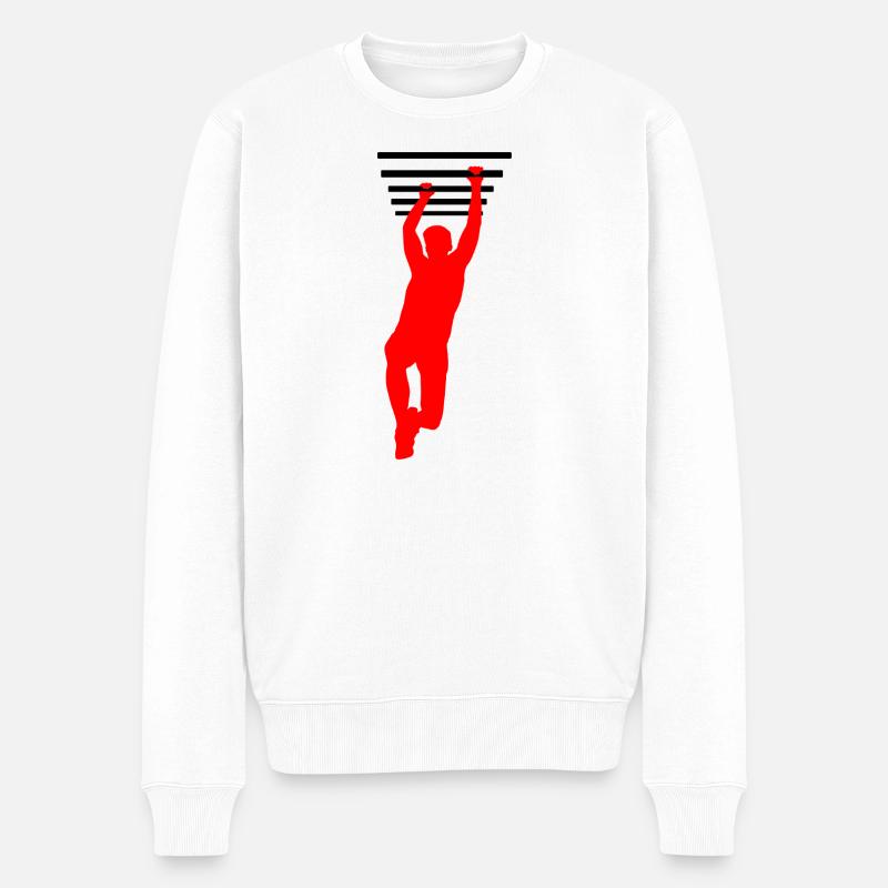 Prise OCR – Conception de barres suspendues - Pull Premium bio Homme - blanc