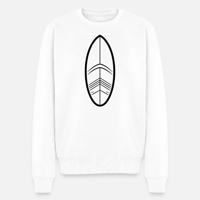 Surfen - Männer Premium Bio Pullover - Weiß