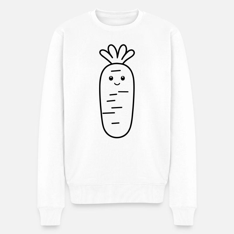 Karotte - Männer Premium Bio Pullover - Weiß