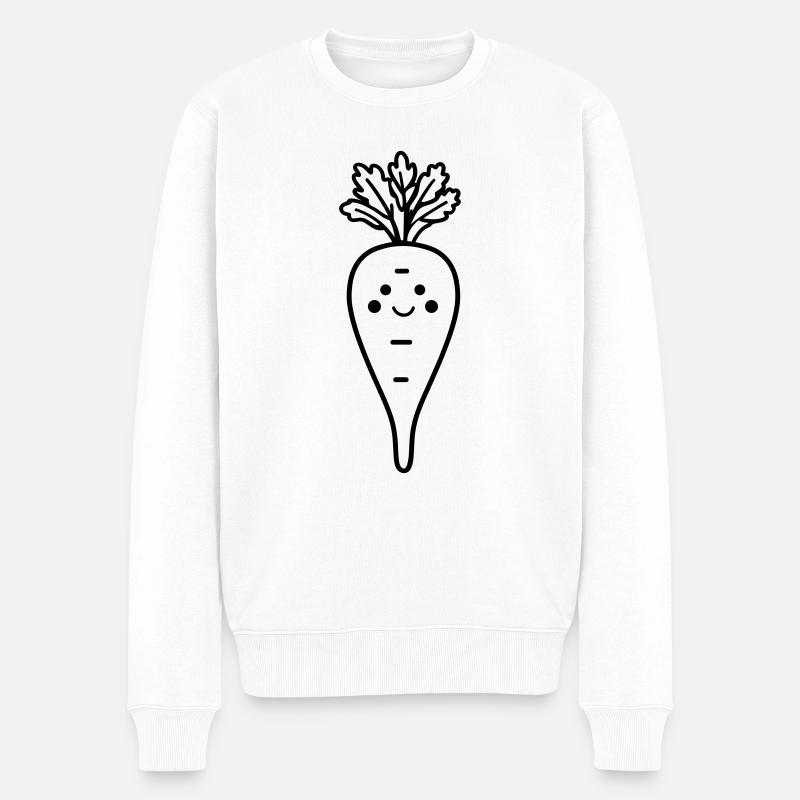 Karotte - Männer Premium Bio Pullover - Weiß