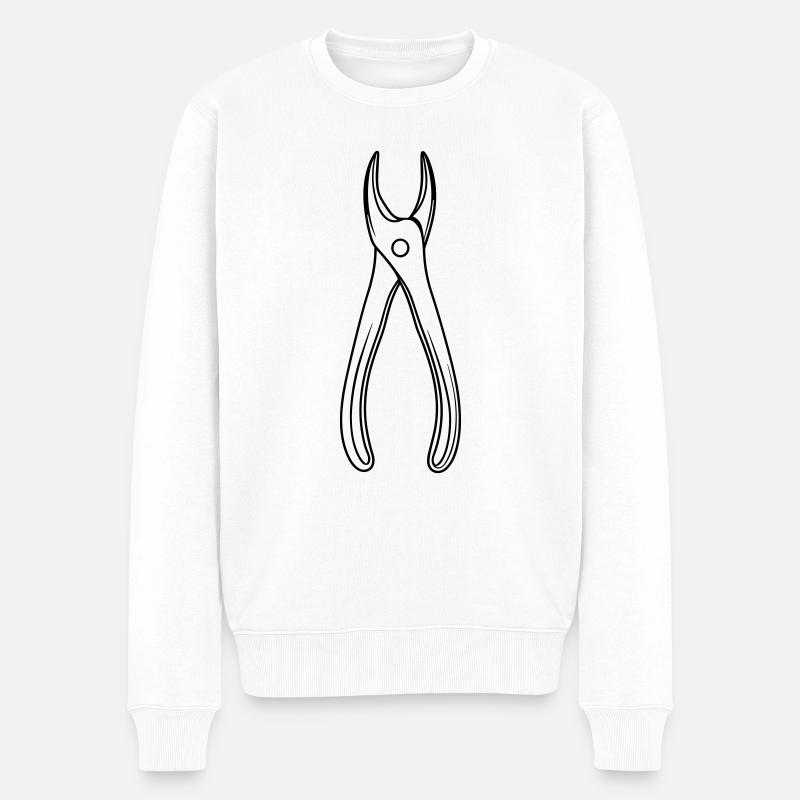 Zangen-Werkzeug - Männer Premium Bio Pullover - Weiß