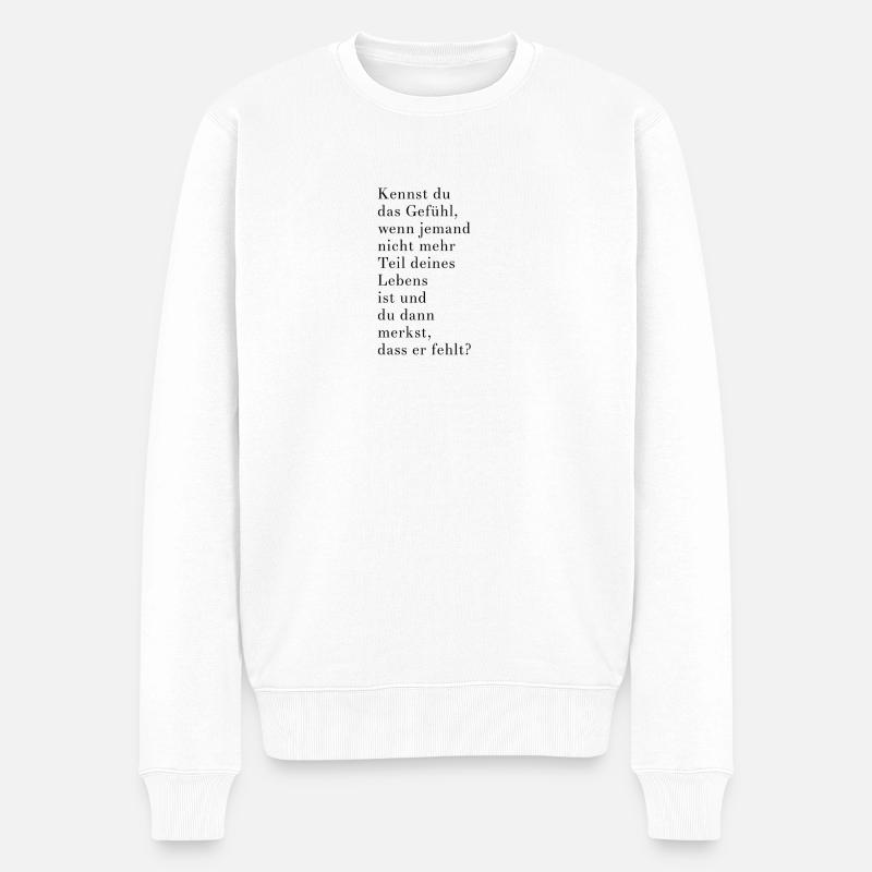 Trauer - Männer Premium Bio Pullover - Weiß