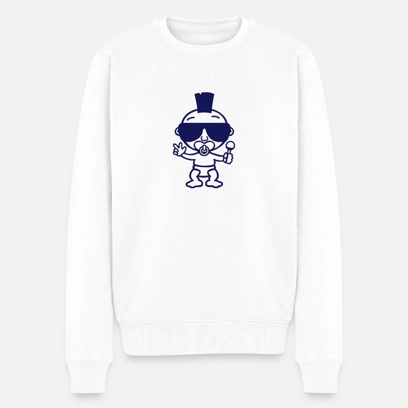 Punk de bébé - Pull Premium bio Homme - blanc