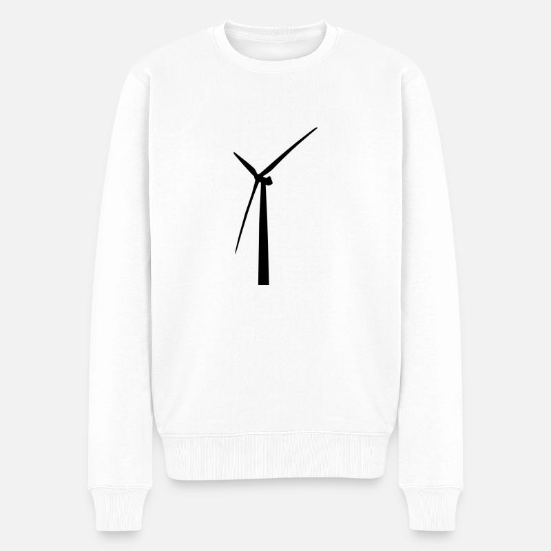 Windmühle! Geschenkidee Geschenk - Männer Premium Bio Pullover - Weiß