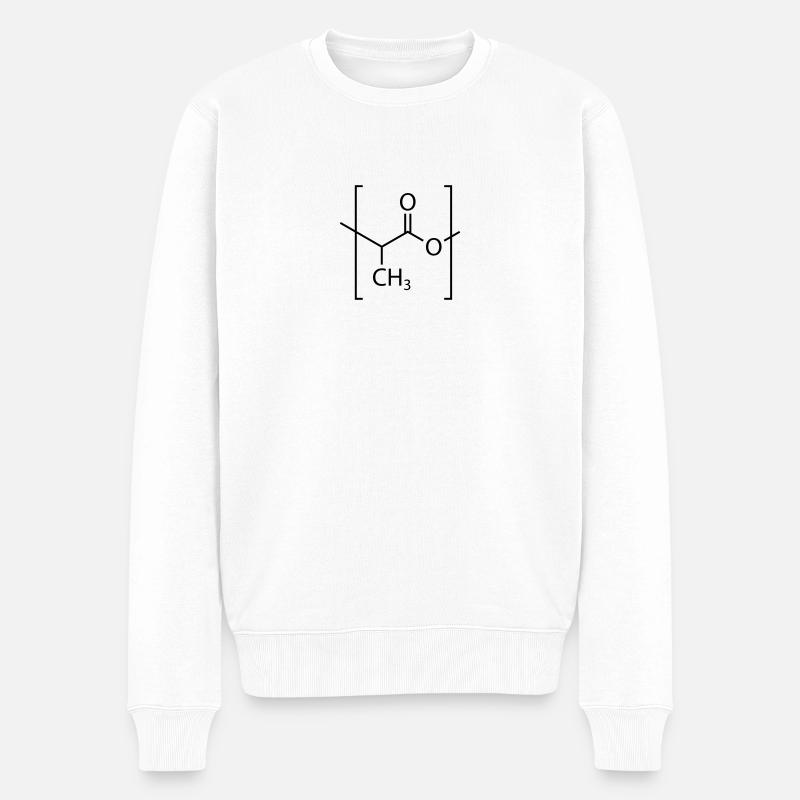 Polymilchsäure (PLA) -Molekül. - Männer Premium Bio Pullover - Weiß