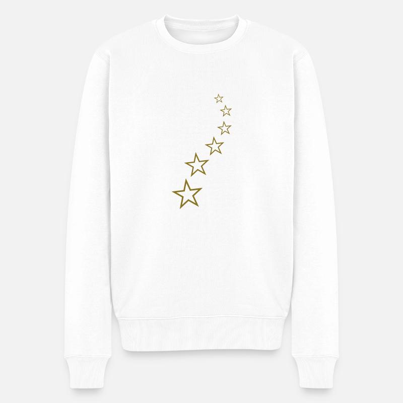 6_stars - Männer Premium Bio Pullover - Weiß