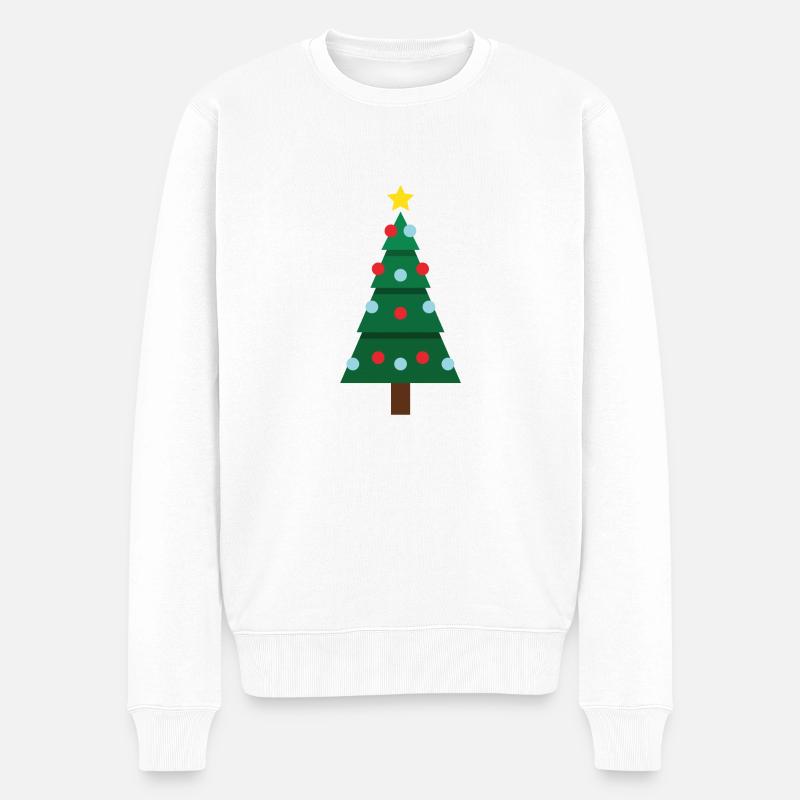 Christmas Tree - Männer Premium Bio Pullover - Weiß