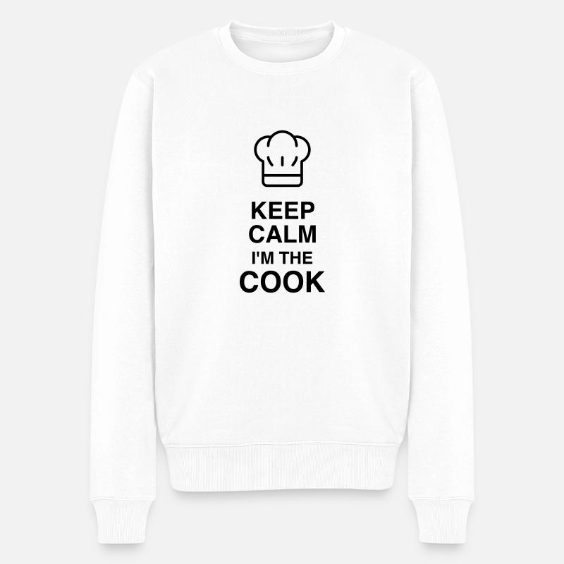 Cuisinier / Cuisine / Barbecue / Cuisinière - Pull Premium bio Homme - blanc