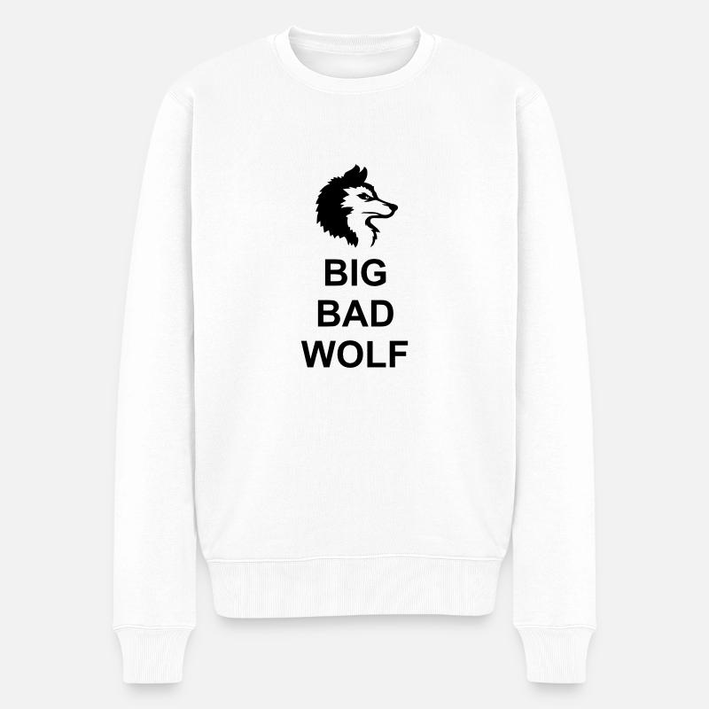 Citation du Grand Méchant Loup - Pull Premium bio Homme - blanc