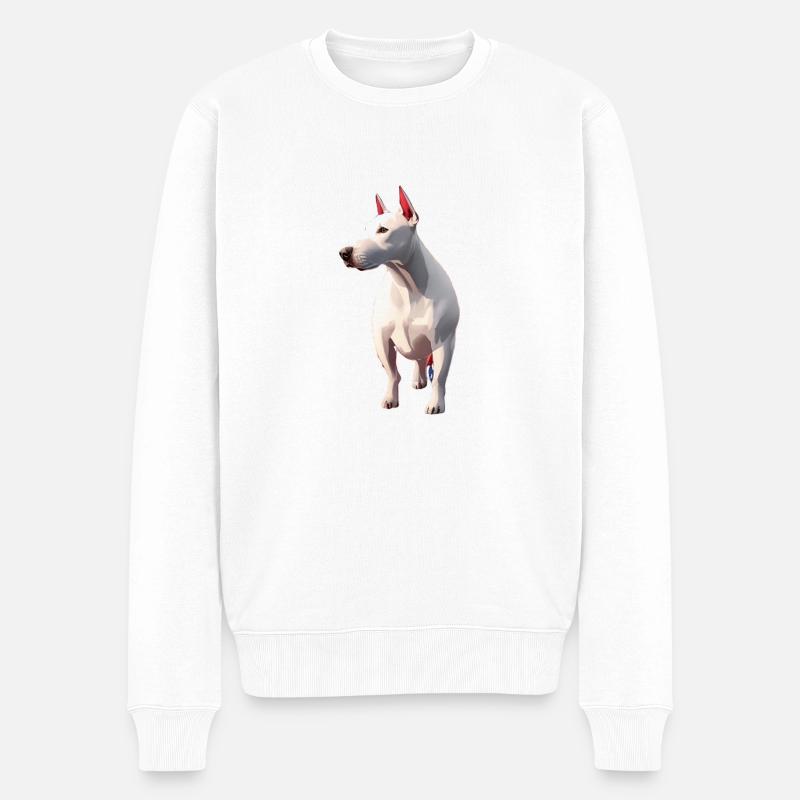 Bullterrier - Männer Premium Bio Pullover - Weiß