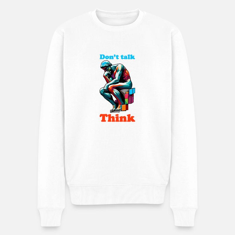 Reden Sie nicht - Männer Premium Bio Pullover - Weiß