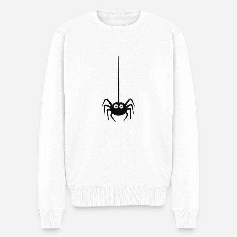 Spinne - Spider - Männer Premium Bio Pullover - Weiß