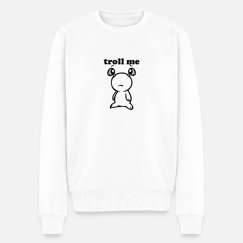 trollme blak - Pull Premium bio Homme - blanc