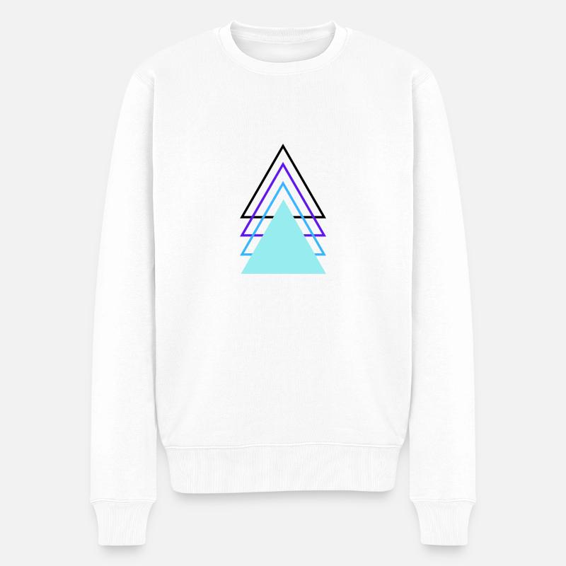 Triangles - Pull Premium bio Homme - blanc