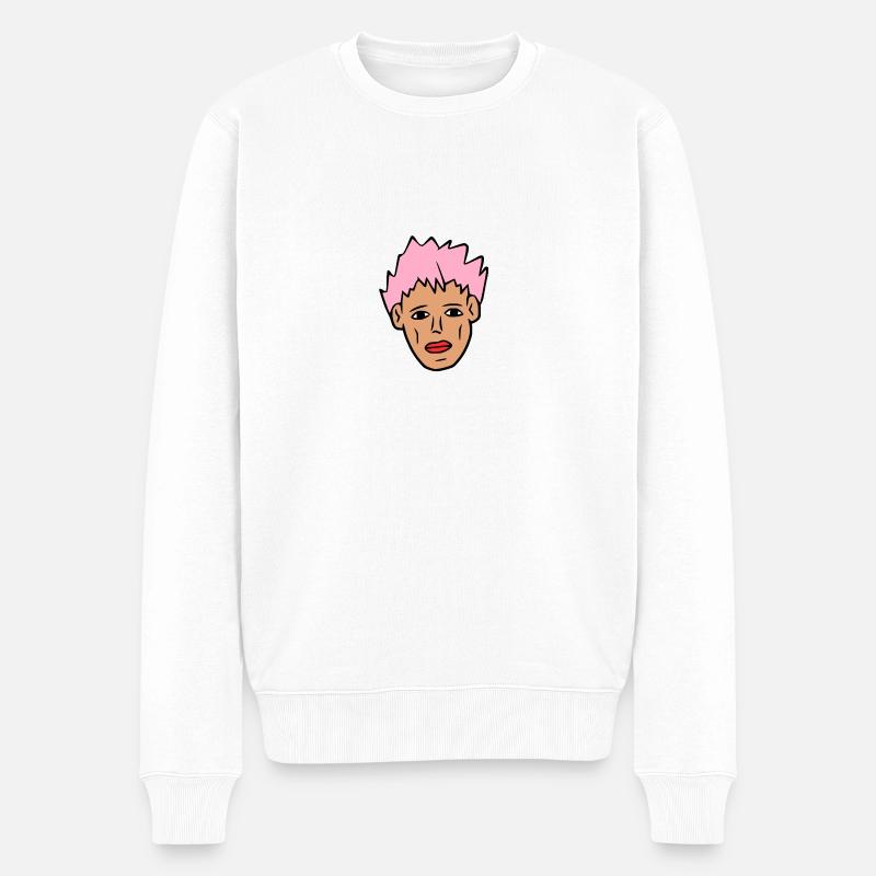 Garçon aux cheveux roses - Pull Premium bio Homme - blanc