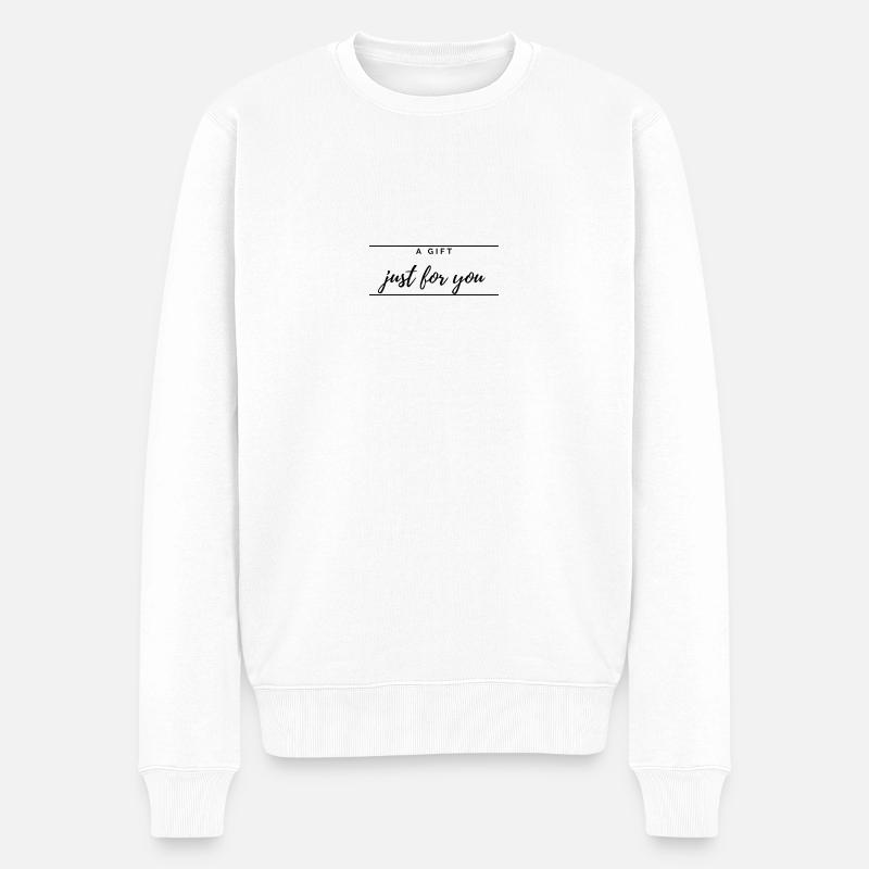 Ein Geschenk nur für Sie - Männer Premium Bio Pullover - Weiß