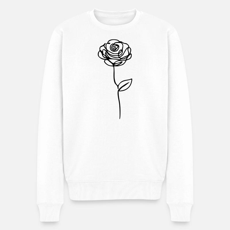rose - Pull Premium bio Homme - blanc