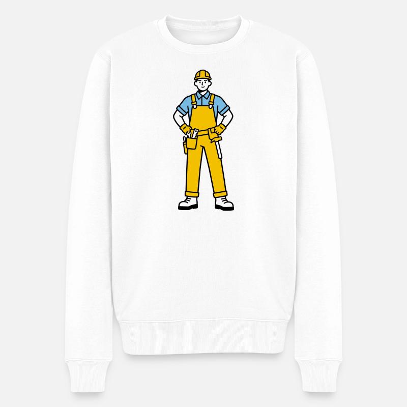 Handwerker - Männer Premium Bio Pullover - Weiß