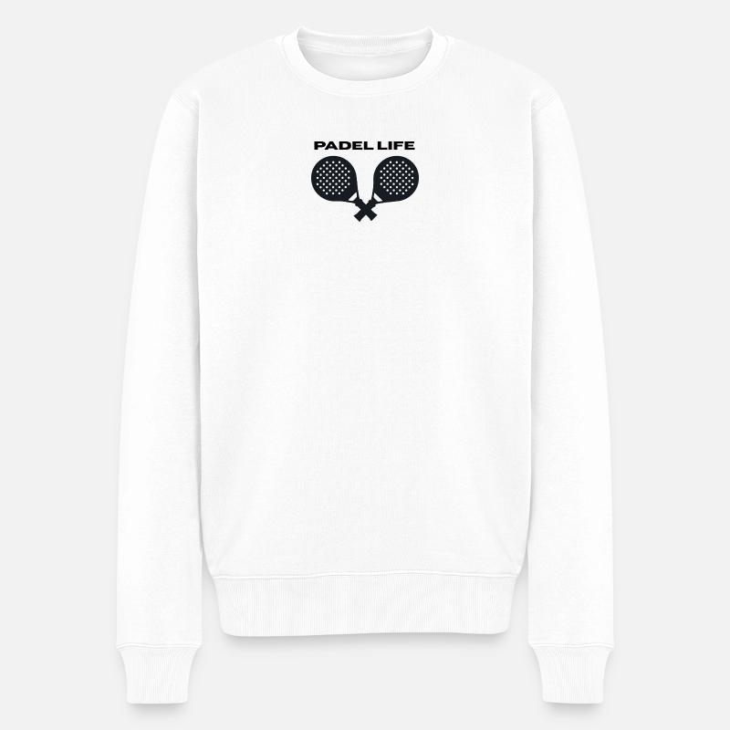 Padel Life - Männer Premium Bio Pullover - Weiß