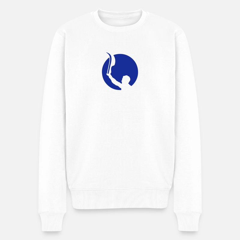 pelote basque logo tampon 2 - Pull Premium bio Homme - blanc