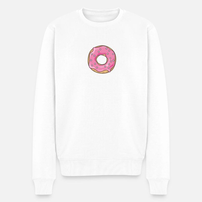 Donut - Männer Premium Bio Pullover - Weiß