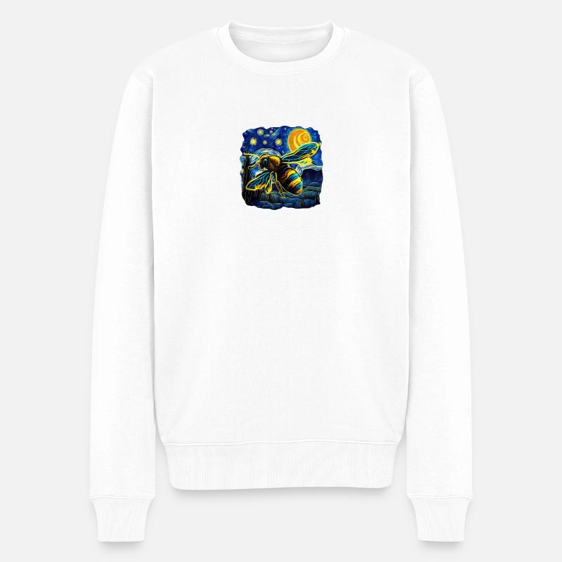 Funny Beekeeper Art Beekeeping Lover - Männer Premium Bio Pullover - Weiß