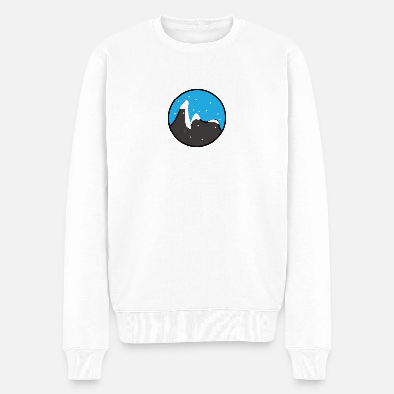 Gebirge - Männer Premium Bio Pullover - Weiß