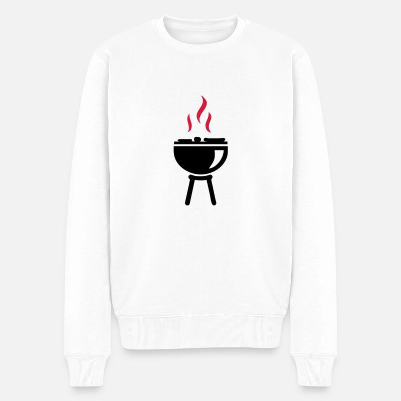 BBQ - Pull Premium bio Homme - blanc